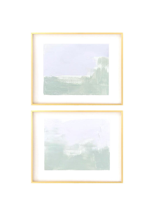 Original Abstract Mixed Media Painting, Set of 2, Abstract Wall Art, 5”x7” (Mat size 11”x14”), Neutral Artwork, Artwork for Interior Design
