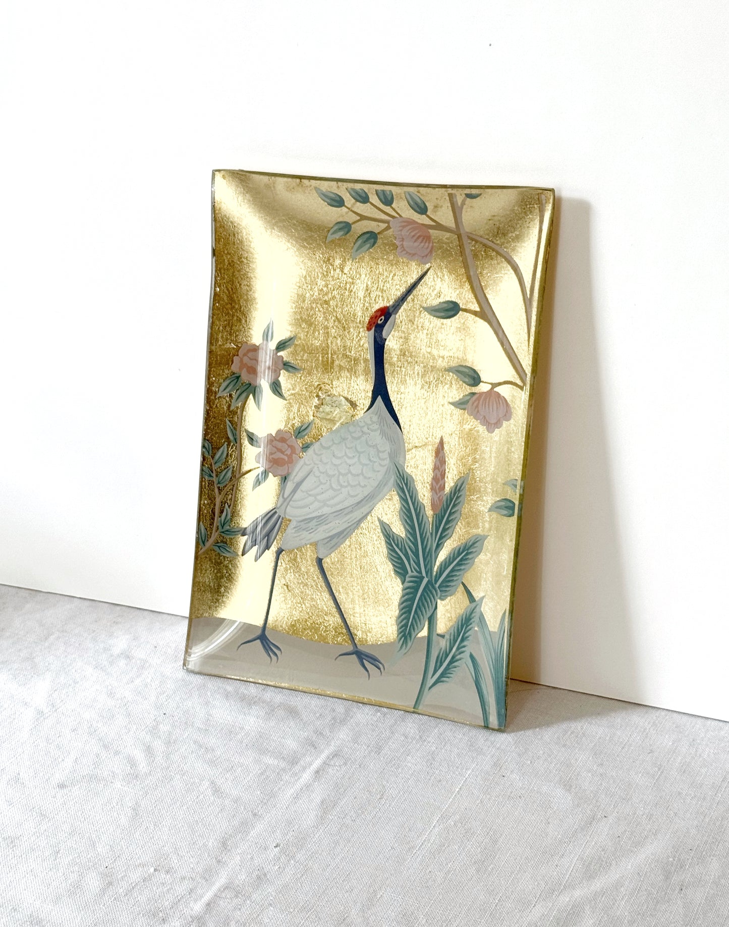 Gold Egret Jewelry Tray