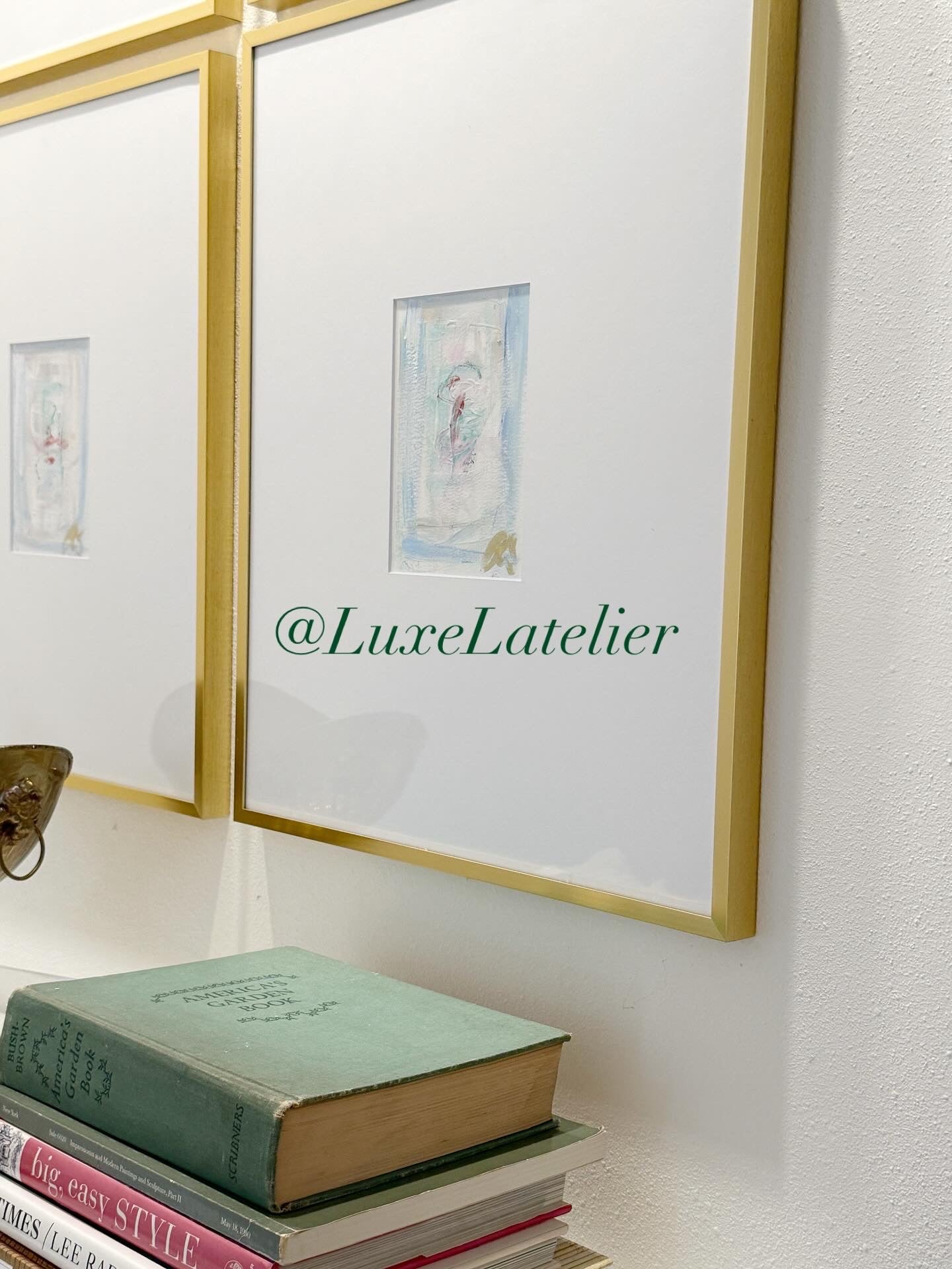 Set of Four Original Abstract Watercolor Paintings, Size 5x7, Blue, Pink, Neutral Pastel Wall Decor