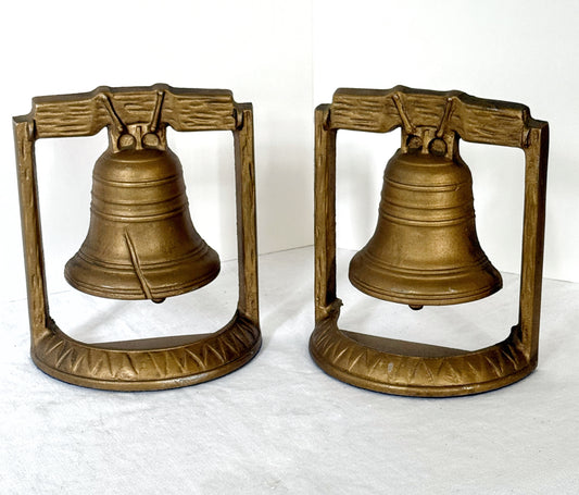 Vintage Brass Bell Shaped Bookends