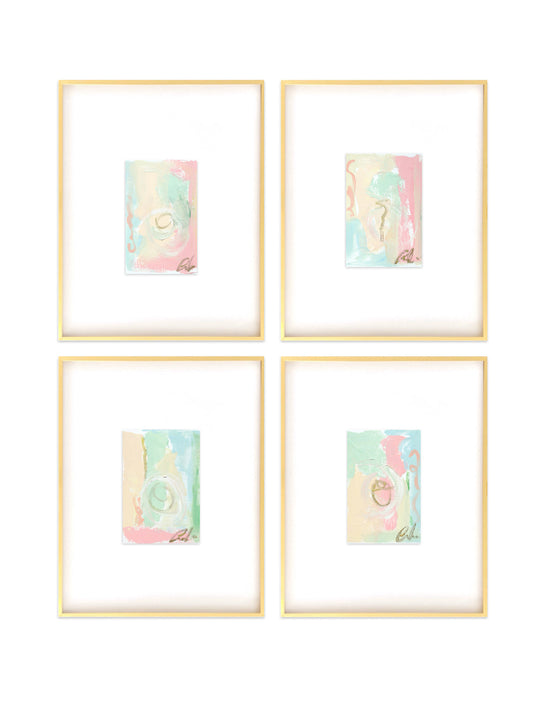 Original Abstract Oil Paintings on Paper, 5x7