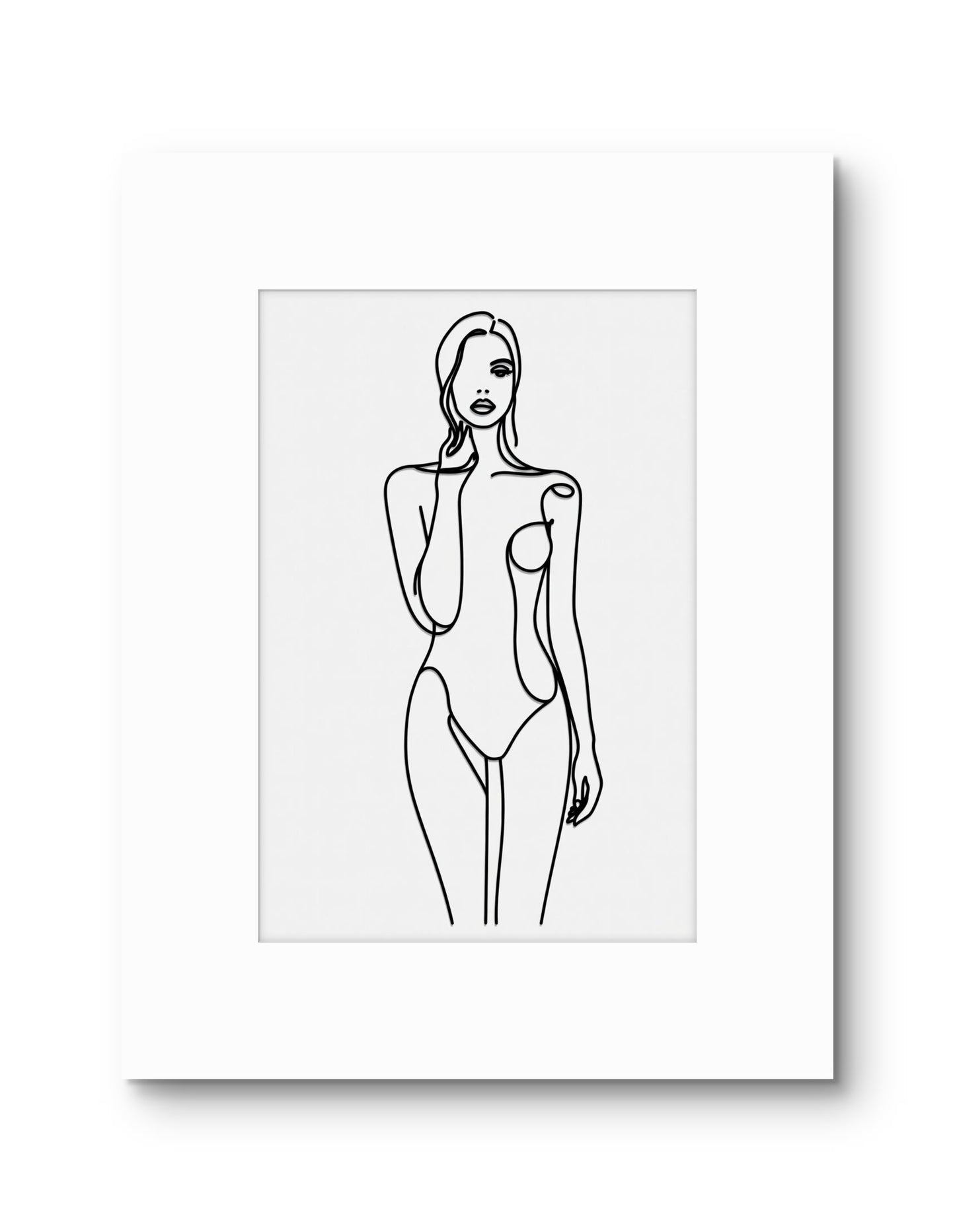 Minimalist Nude Figure Oversized Art Print, Modern Figure Drawing, Female Nude Figure Art, Abstract Nude Figure, Black & White Line Art