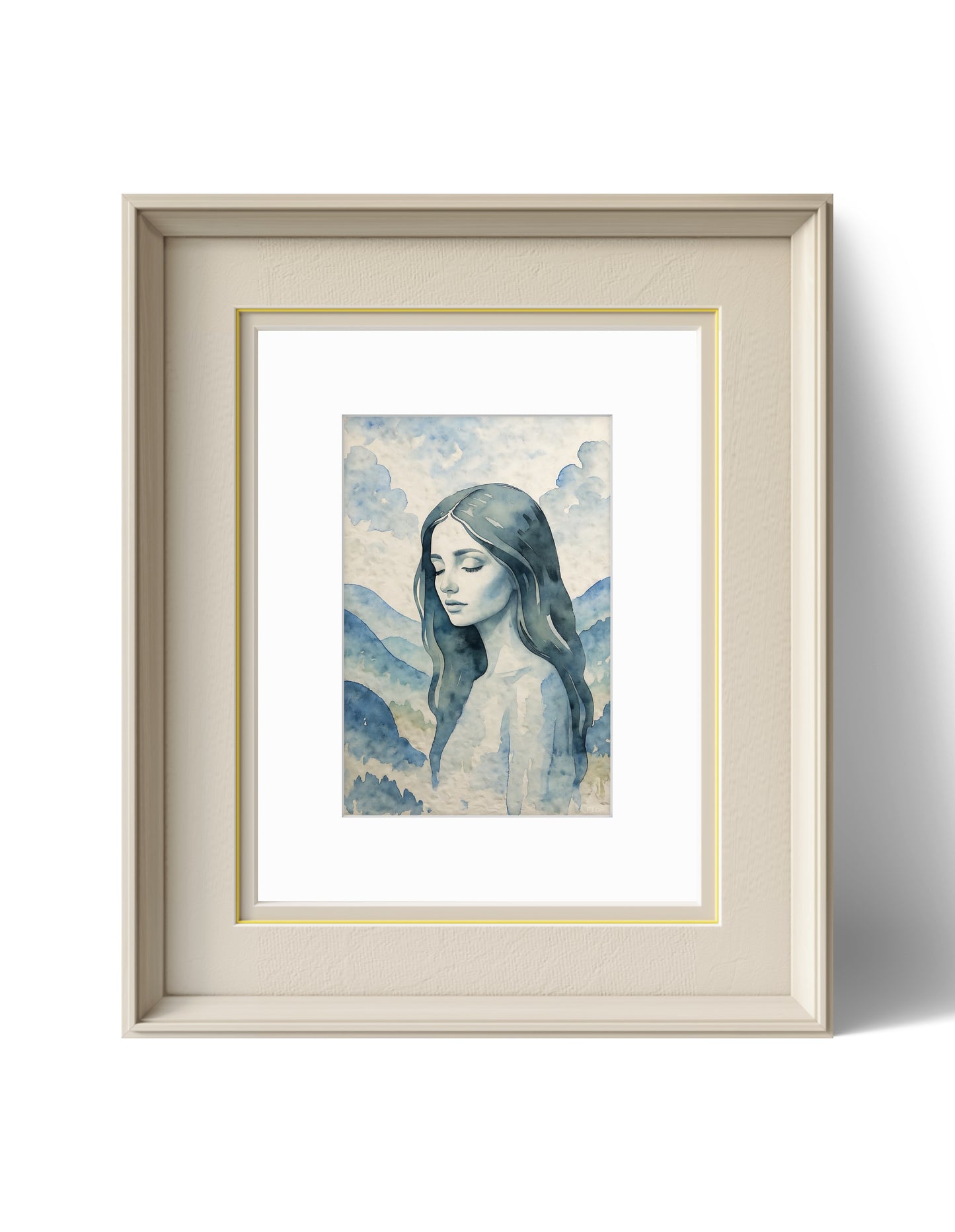 Minimalist Nude Figure Watercolor Oversized Art Print, Modern Figure Drawing, Female Nude Figure Art, Abstract Nude Figure