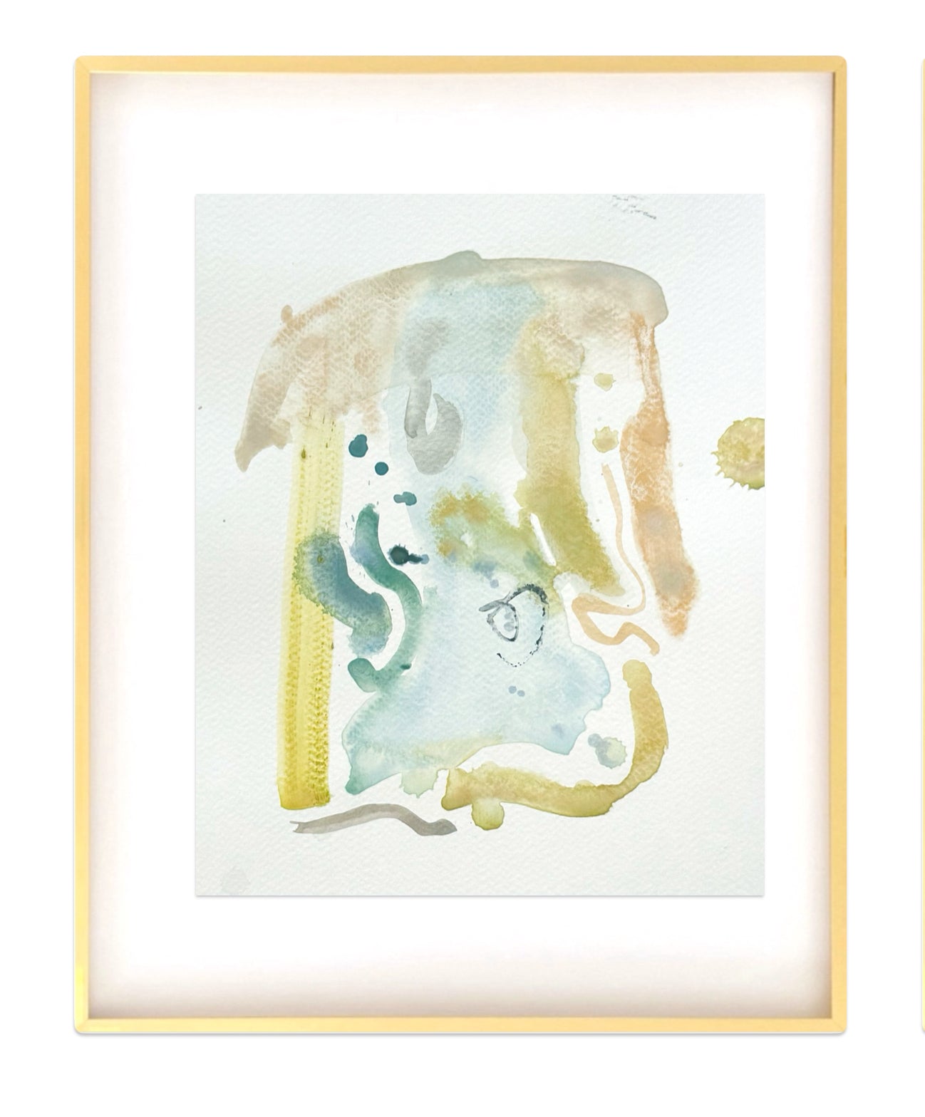 Set of Four Original Abstract Watercolor Paintings on Paper, 8x10