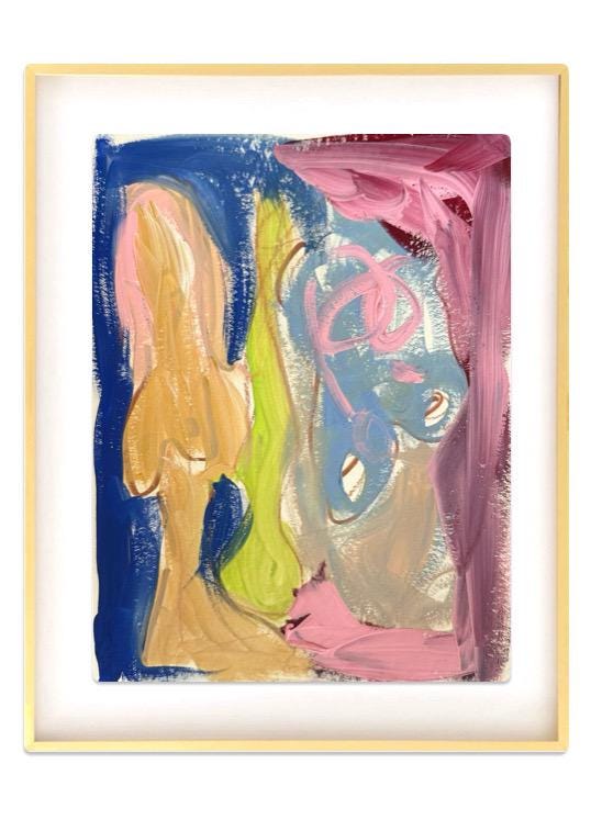 Original Abstract Watercolor Paintings Digital Print, Fine Art Print, Digital Download, Abstract Artwork, Pink, Blue, Green, 8x10