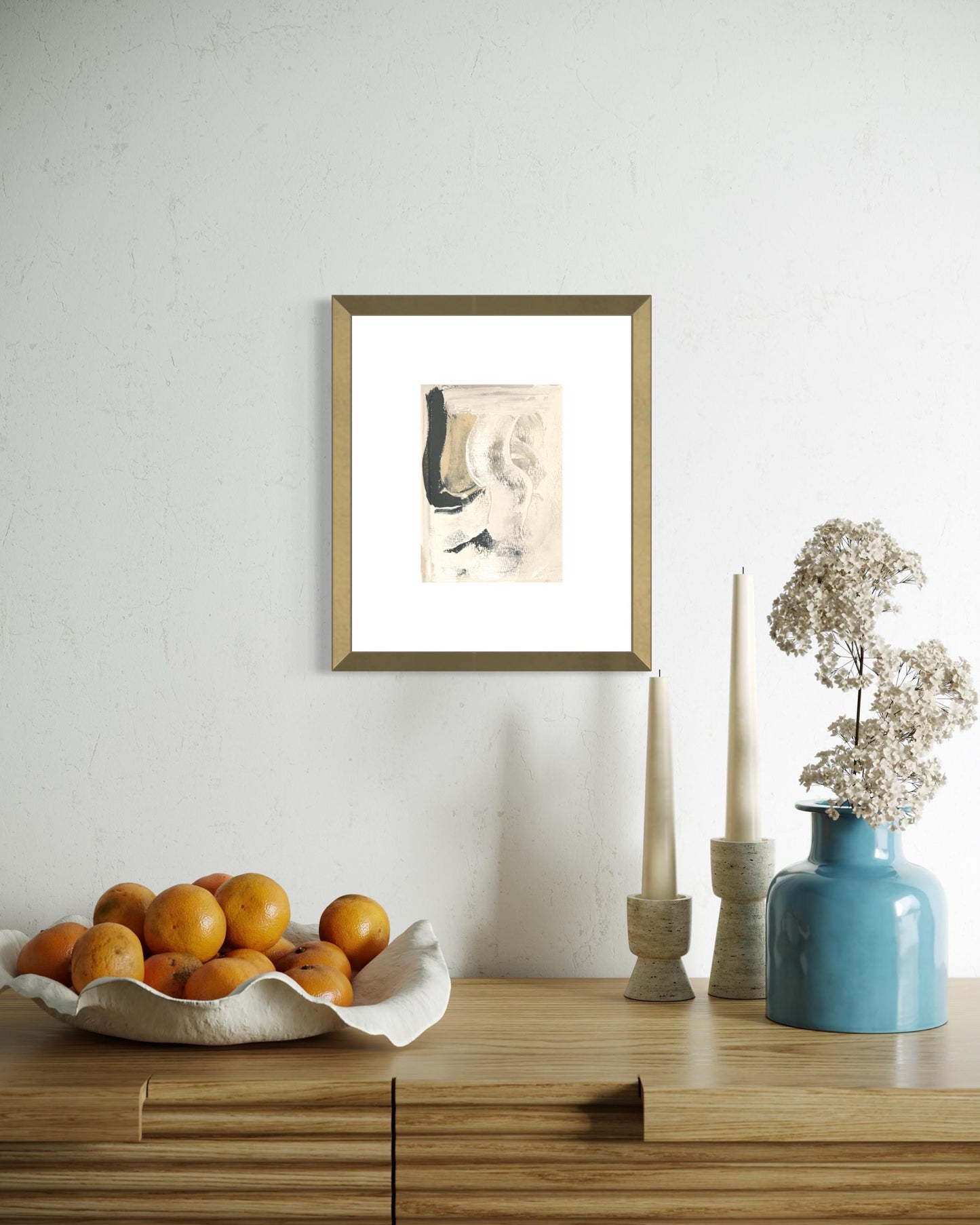 Original Abstract Fine Art Print, Black & White Monochrome Print (5x7)