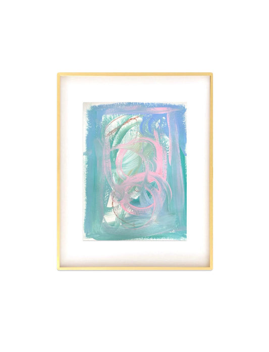Original Abstract Watercolor Painting, Digital Print, Digital Download, Turquoise, Pink, Green, 8x10, Abstract Artwork