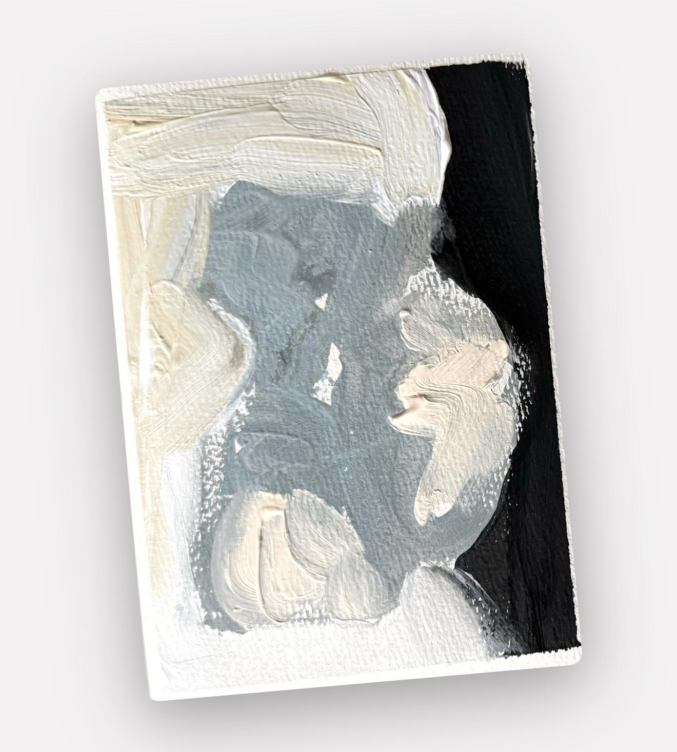 Original Abstract Fine Art Print, Black & White Monochrome Print (5x7)