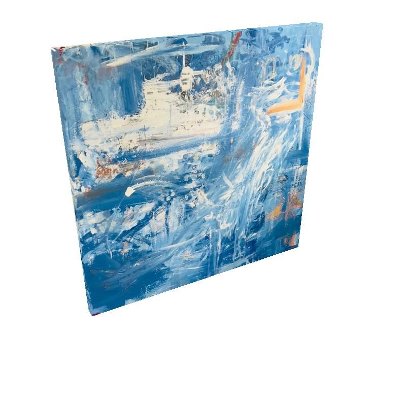 Mer Bleue" Abstract Acrylic Painting Print