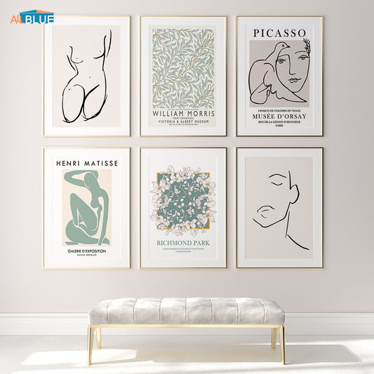 Abstract Canvas Art Painting French Henri Matisse Nude Women Body Line Posters Prints Wall Picture For Living Room Home Decor