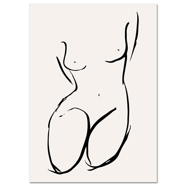 Abstract Canvas Art Painting French Henri Matisse Nude Women Body Line Posters Prints Wall Picture For Living Room Home Decor