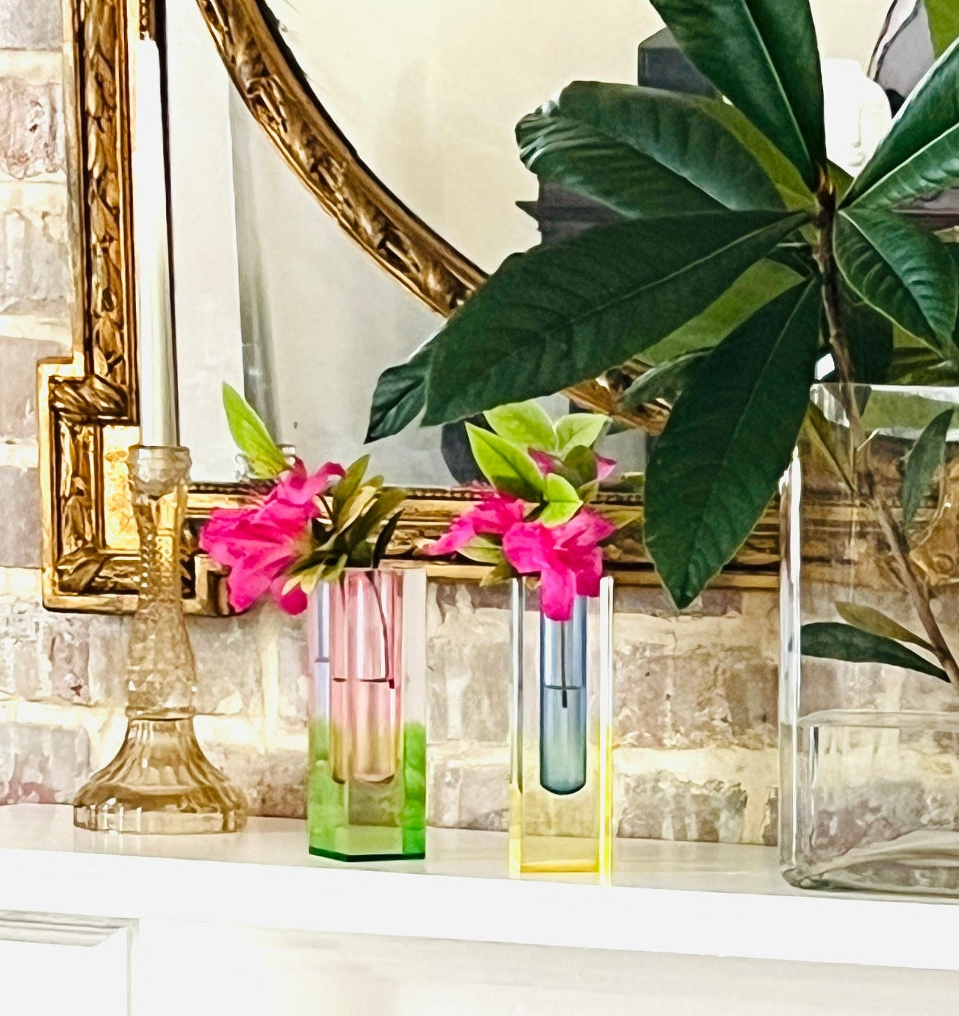 Neon Acrylic Mini Bud Vase Set 4