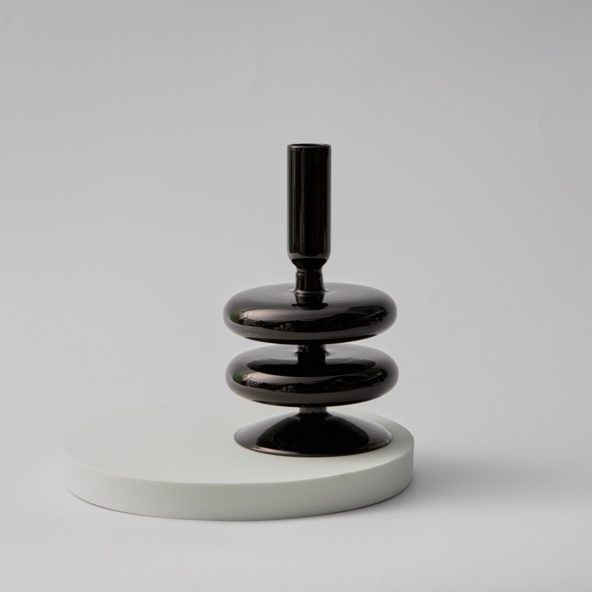 Vintage-Inspired Handblown Glass Candlesticks