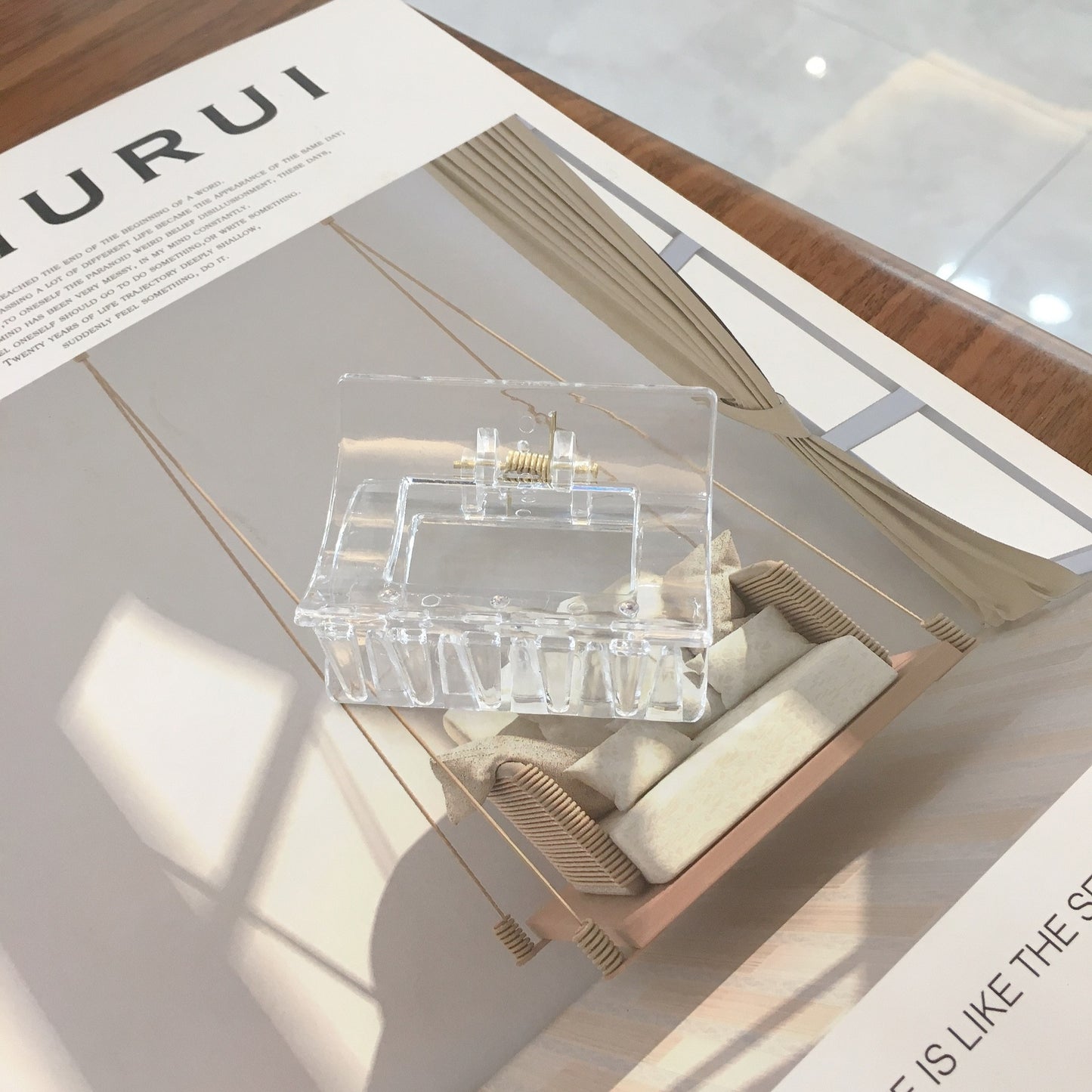 Women's Leopard Print Hair Claw Geometric Hair Clamp