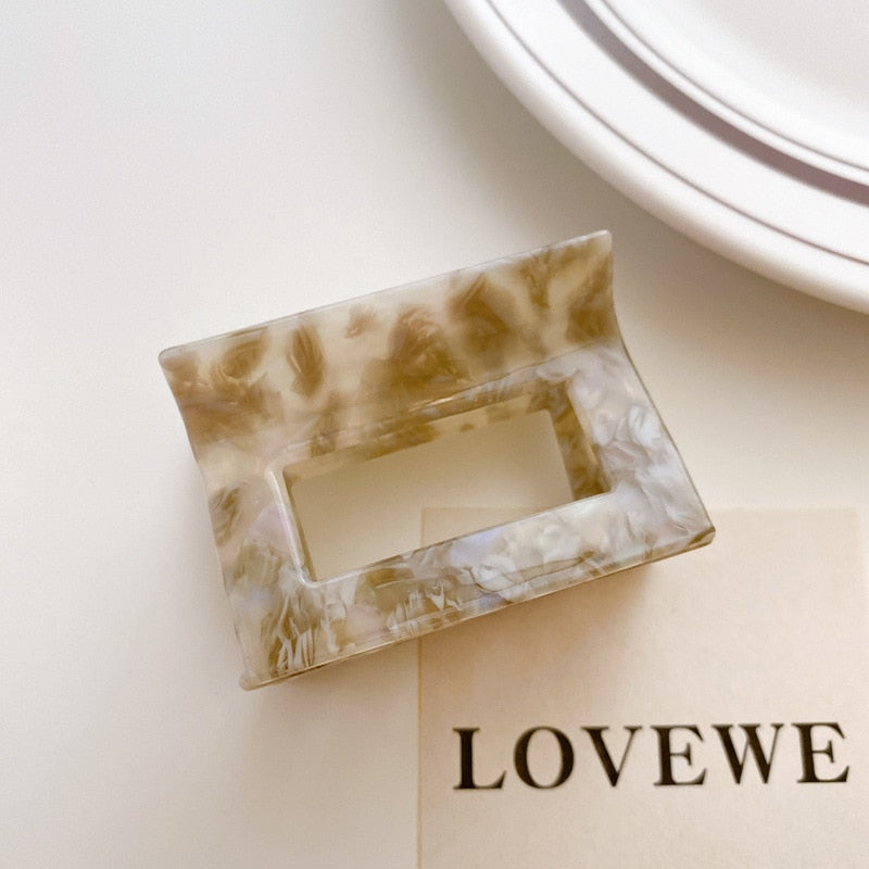 Women's Leopard Print Hair Claw Geometric Hair Clamp