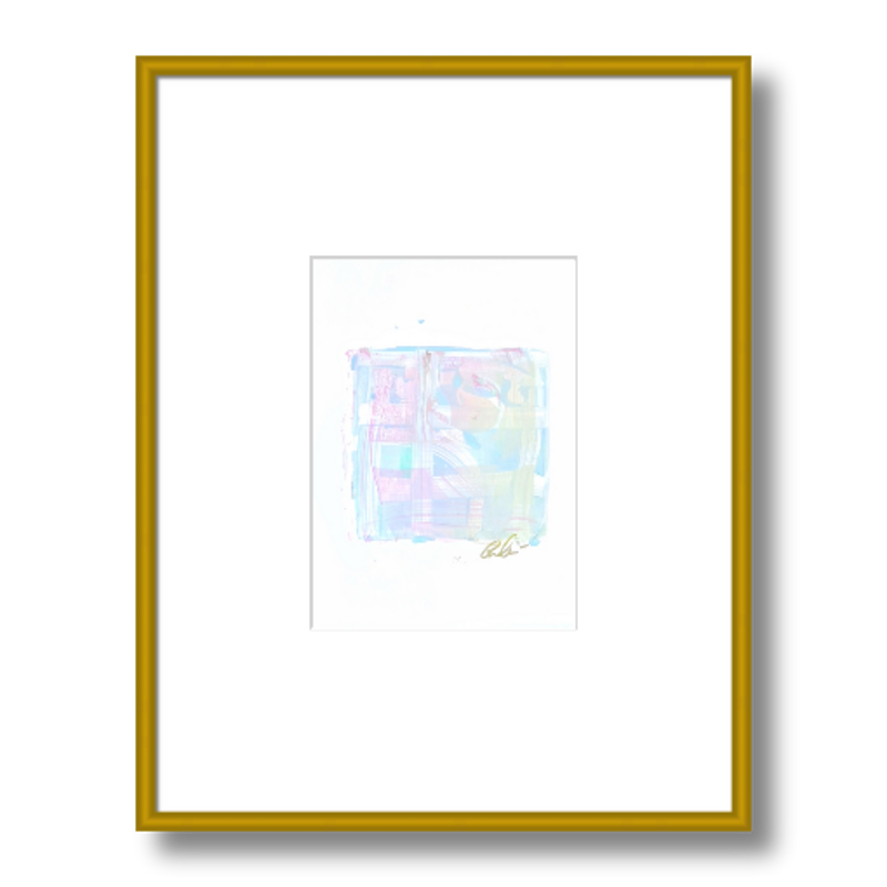 "Summer Seas" Original Abstract Watercolor Fine Art Print Framed