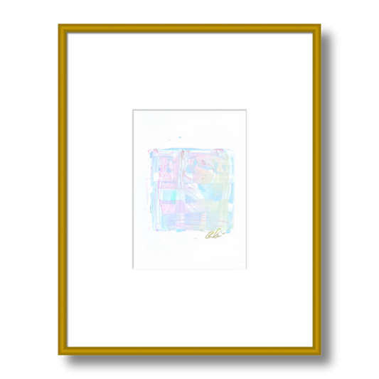 "Summer Seas" Original Abstract Watercolor Fine Art Print Framed