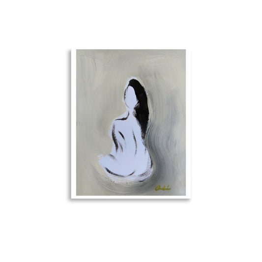 Original Abstract Nude Woman Painting Giclee Print