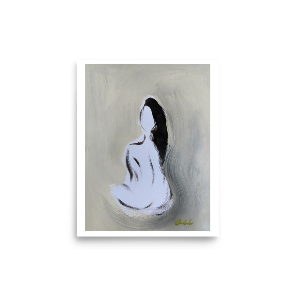 Original Abstract Nude Woman Painting Giclee Print